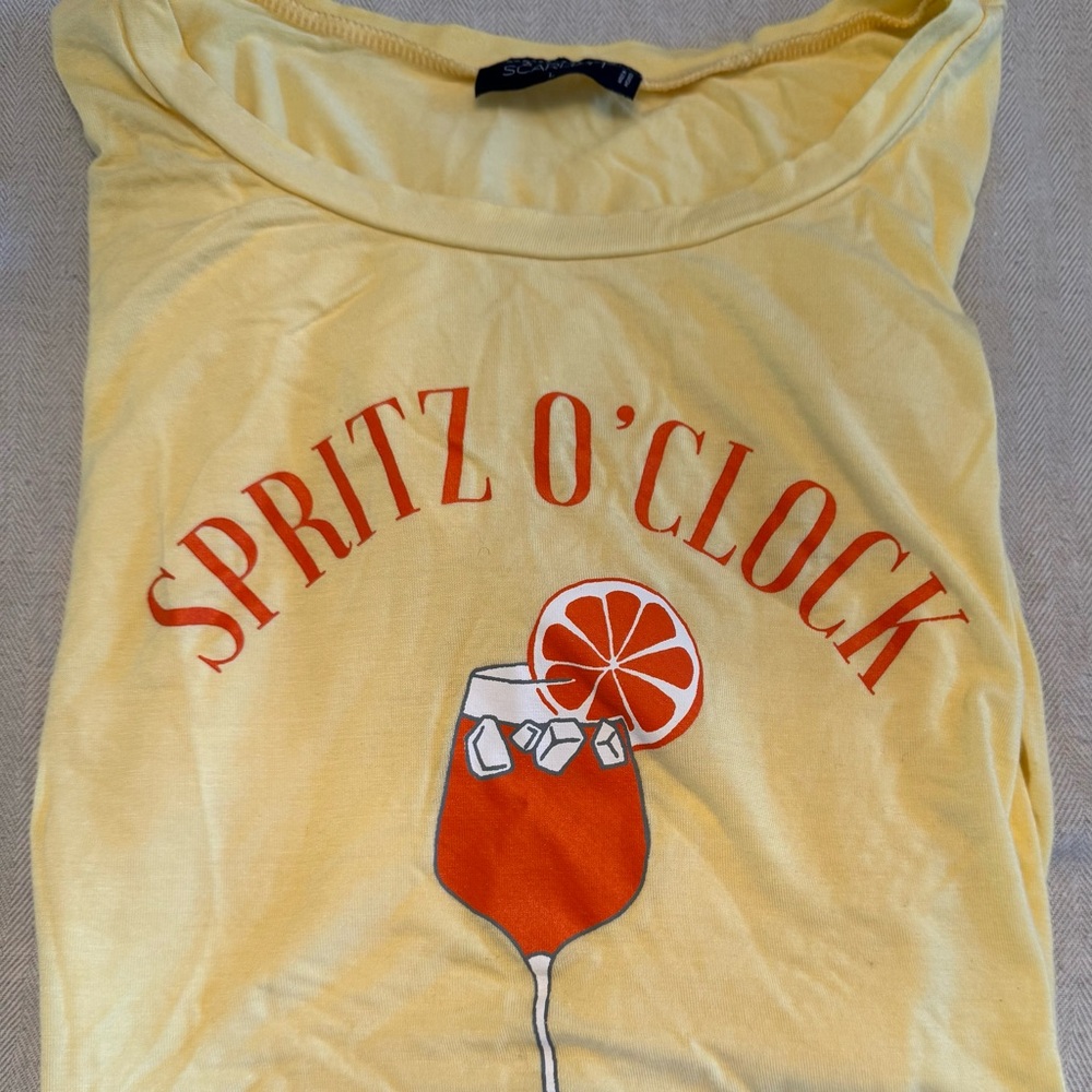 Yellow 'Spritz O'Clock' Graphic Tee